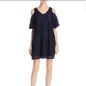 NANETTE nanette leporeCaped Lace Shift Dress
